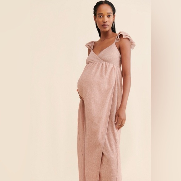 Saylor Maternity Imara Maxi Dress Gold 33914 - Picture 1 of 14
